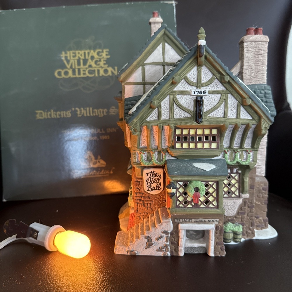 Dept 56 Dickens Village The Pied Bull Inn 2nd Ed 1993 Retired Christmas House